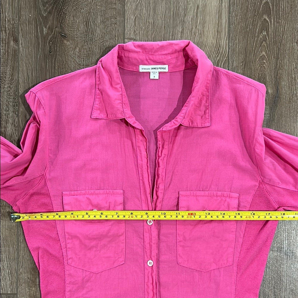 STANDARD JAMES PERSE women’s SUPIMA Cotton Slub Side Panel Shirt - Picture 8 of 10